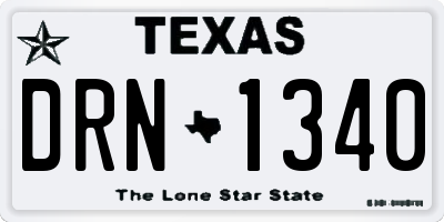 TX license plate DRN1340