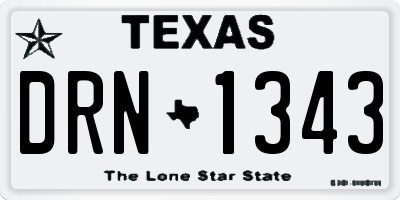 TX license plate DRN1343