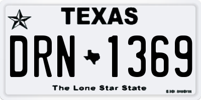 TX license plate DRN1369