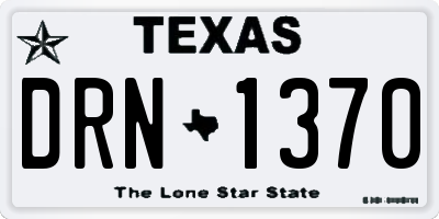 TX license plate DRN1370