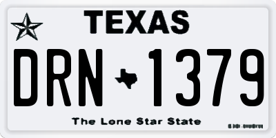 TX license plate DRN1379