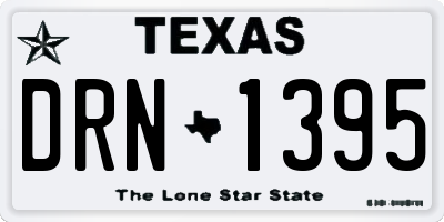 TX license plate DRN1395