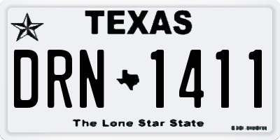 TX license plate DRN1411