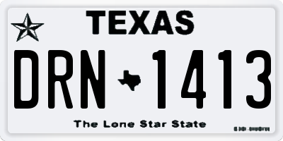 TX license plate DRN1413