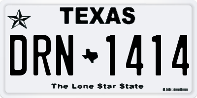 TX license plate DRN1414