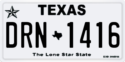 TX license plate DRN1416
