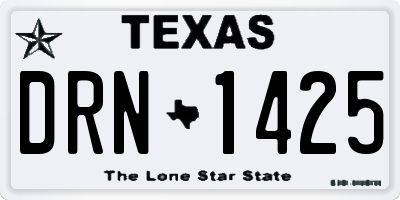 TX license plate DRN1425
