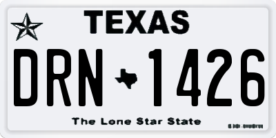 TX license plate DRN1426
