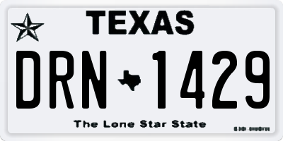 TX license plate DRN1429