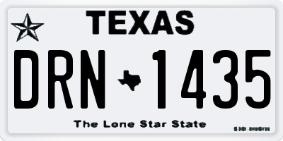 TX license plate DRN1435