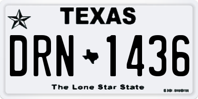 TX license plate DRN1436