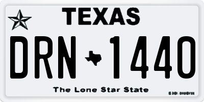 TX license plate DRN1440