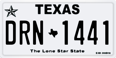 TX license plate DRN1441