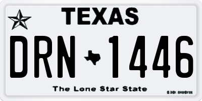 TX license plate DRN1446