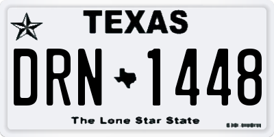 TX license plate DRN1448