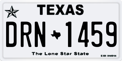 TX license plate DRN1459