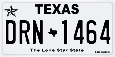 TX license plate DRN1464