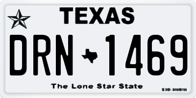 TX license plate DRN1469