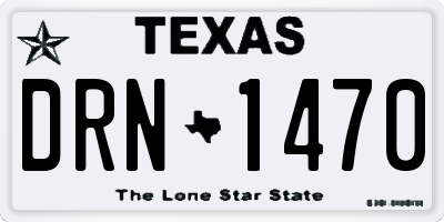 TX license plate DRN1470