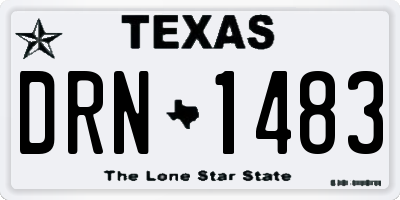 TX license plate DRN1483