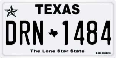 TX license plate DRN1484