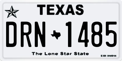 TX license plate DRN1485