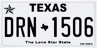 TX license plate DRN1506
