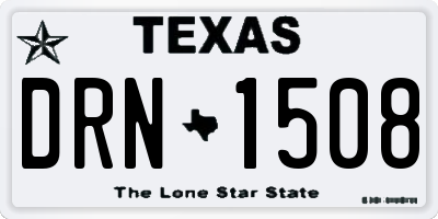TX license plate DRN1508