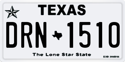 TX license plate DRN1510