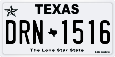 TX license plate DRN1516