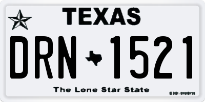 TX license plate DRN1521