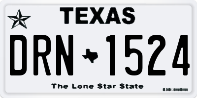 TX license plate DRN1524