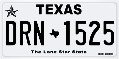 TX license plate DRN1525