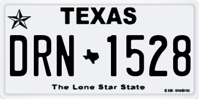 TX license plate DRN1528