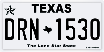 TX license plate DRN1530