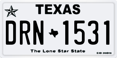 TX license plate DRN1531