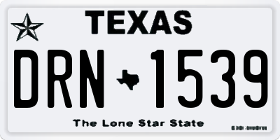 TX license plate DRN1539