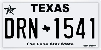TX license plate DRN1541