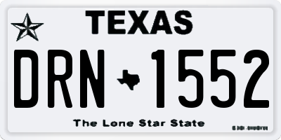 TX license plate DRN1552
