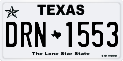 TX license plate DRN1553