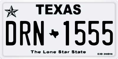 TX license plate DRN1555