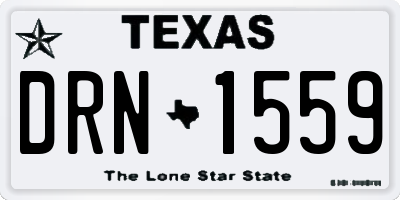 TX license plate DRN1559
