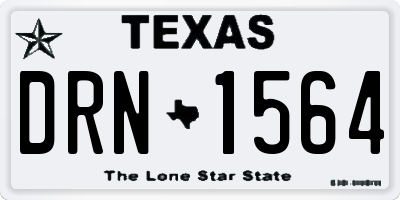 TX license plate DRN1564