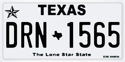 TX license plate DRN1565