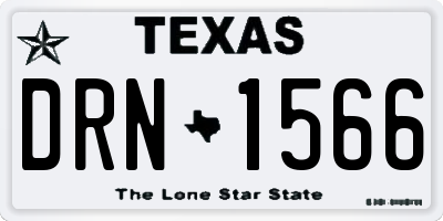 TX license plate DRN1566