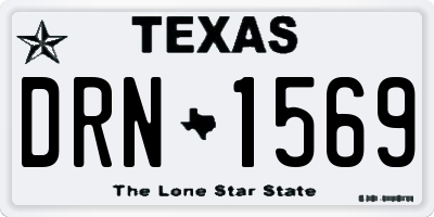 TX license plate DRN1569