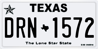 TX license plate DRN1572