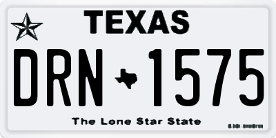 TX license plate DRN1575