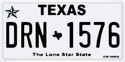TX license plate DRN1576
