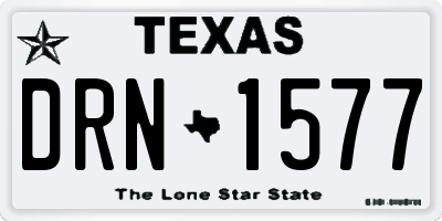 TX license plate DRN1577